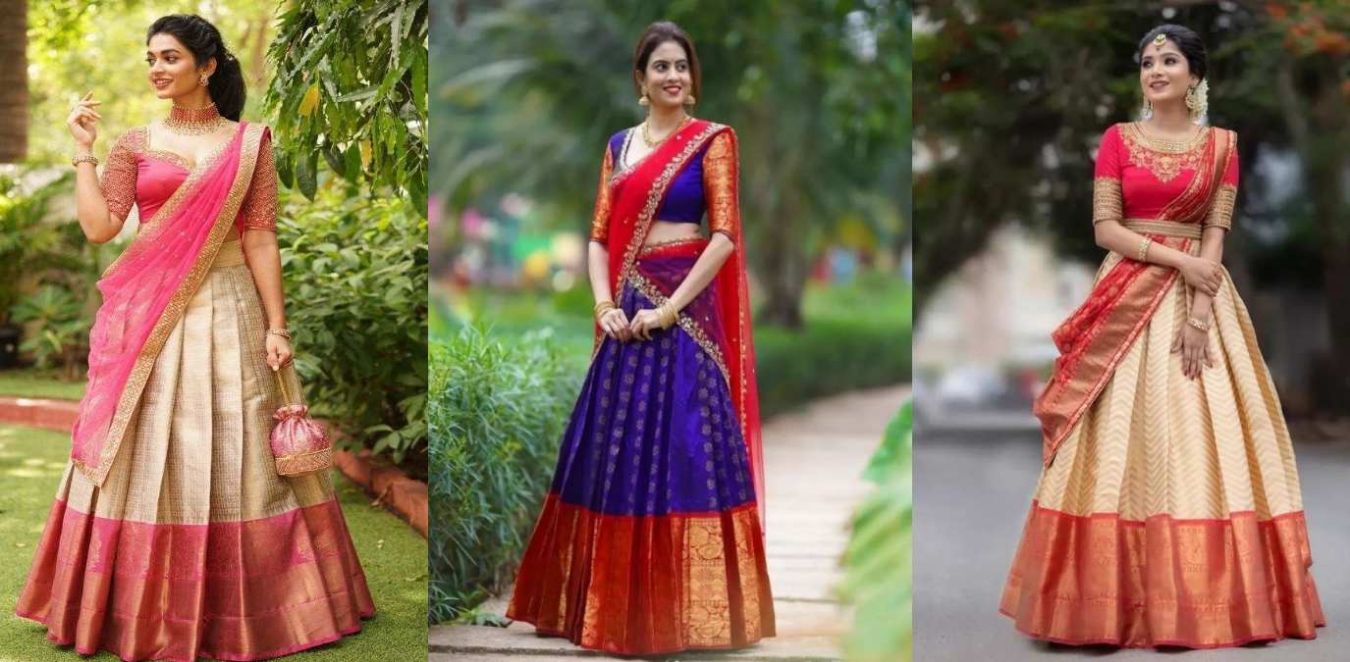 The Most Graceful South Indian Lehenga Saree Styles for Brides!